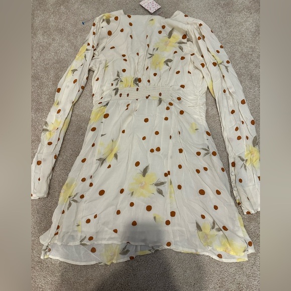 Free People Date Night Mini Dress SUNSHINE COMBO, Women's Size L NWT - Picture 5 of 5